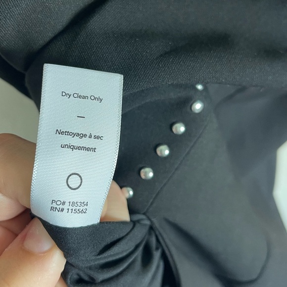 Likely Charlene Silver Studded Black Gown with Side Slit Size 4 - Picture 11 of 11